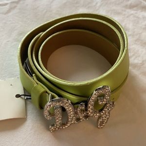 D&G authentic lime leather belt NWT